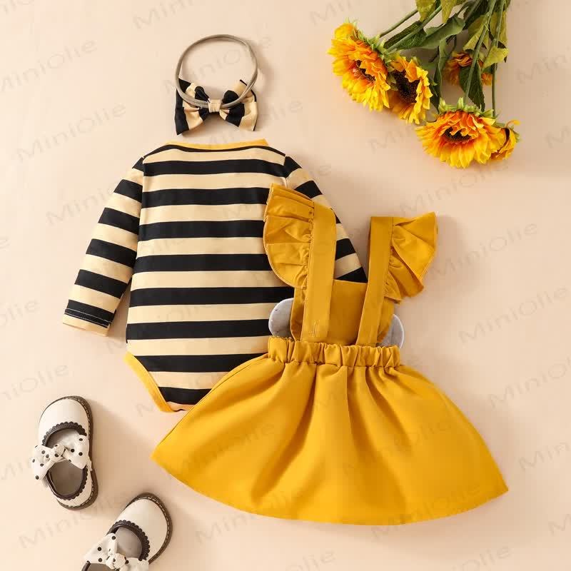 Baby 2-Piece Yellow Bee Set with Headband - image 2