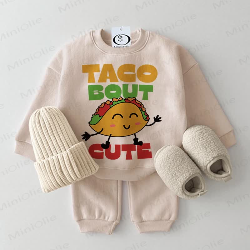 TACO BOUT CUTE Baby 2-Piece Beige Set - Beige - 2-3T - image 1