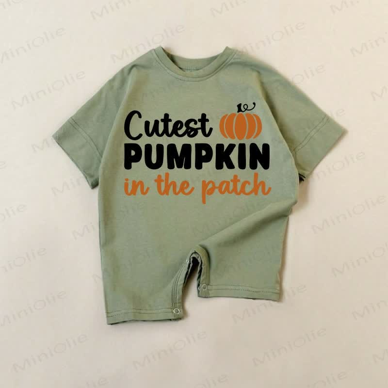 CUTEST PUMPKIN IN THE PATCH Baby Romper - Green - 18-24M - image 1