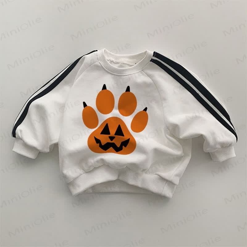 Baby Halloween Claw Print White Sweatshirt - White - 2-3T - image 1