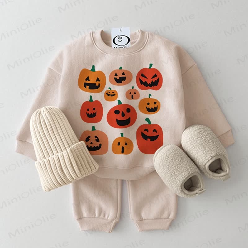 Baby Jack-o'-lantern 2-piece Beige Set - Beige - 2-3T - image 1