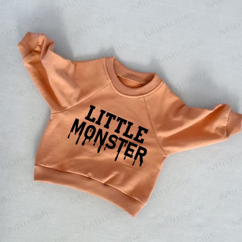 LITTLE MONSTER Baby Toddler Orange Sweatshirt - Orange - 3-5T - image 1