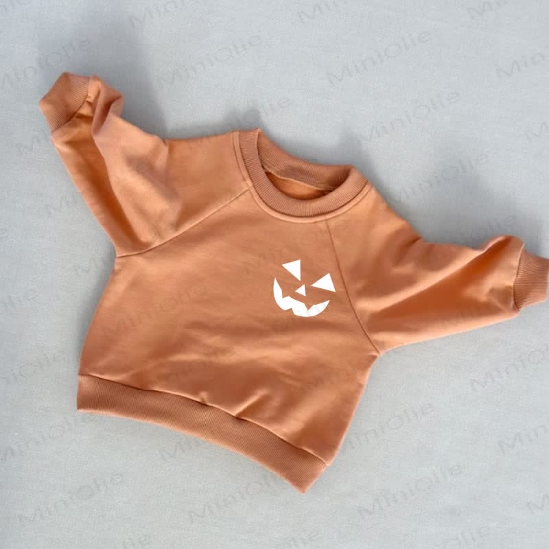 Baby Toddler Pumpkin Grimace Orange Sweatshirt - Orange - 3-5T - image 1