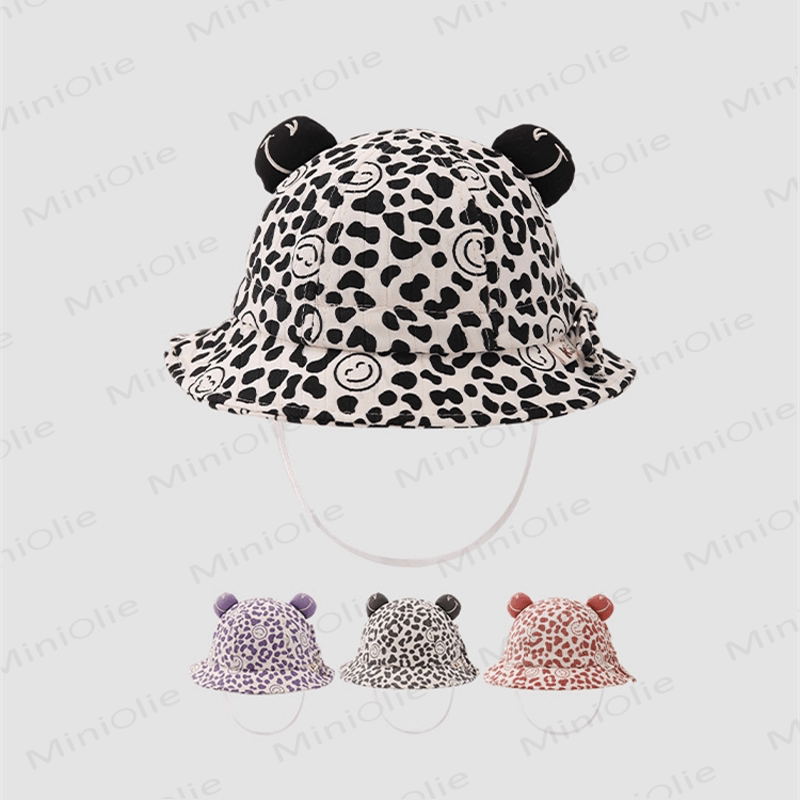 Baby Happy Face Leopard Print Bucket Hat - image 2