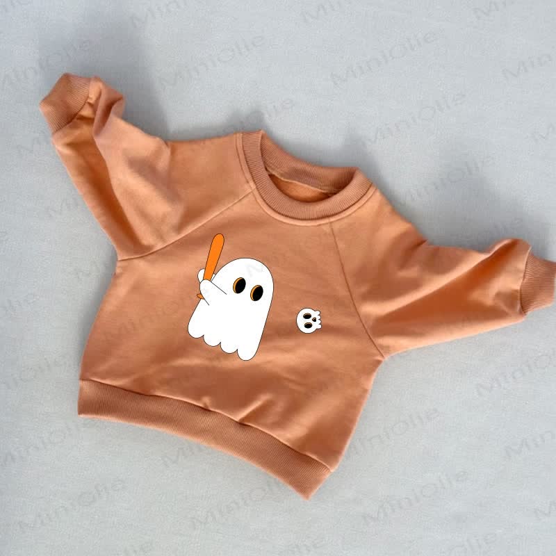 Baby Toddler Ghost Orange Sweatshirt - Orange - 3-5T - image 1