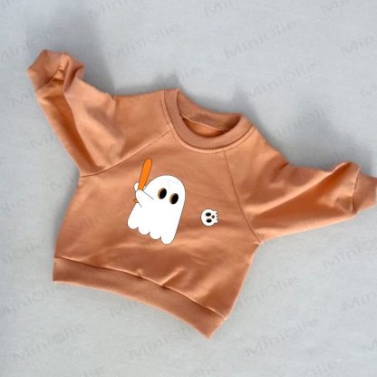 Baby Toddler Ghost Orange Sweatshirt - Orange - 3-5T - image 1
