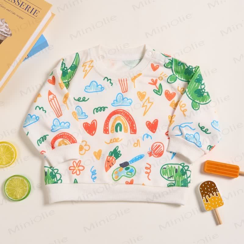 Baby Toddler Childlike Drawing Sweatshirt - image 1