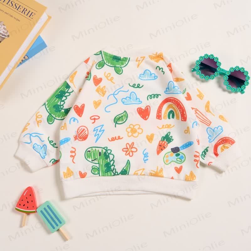 Baby Toddler Childlike Drawing Sweatshirt - image 4