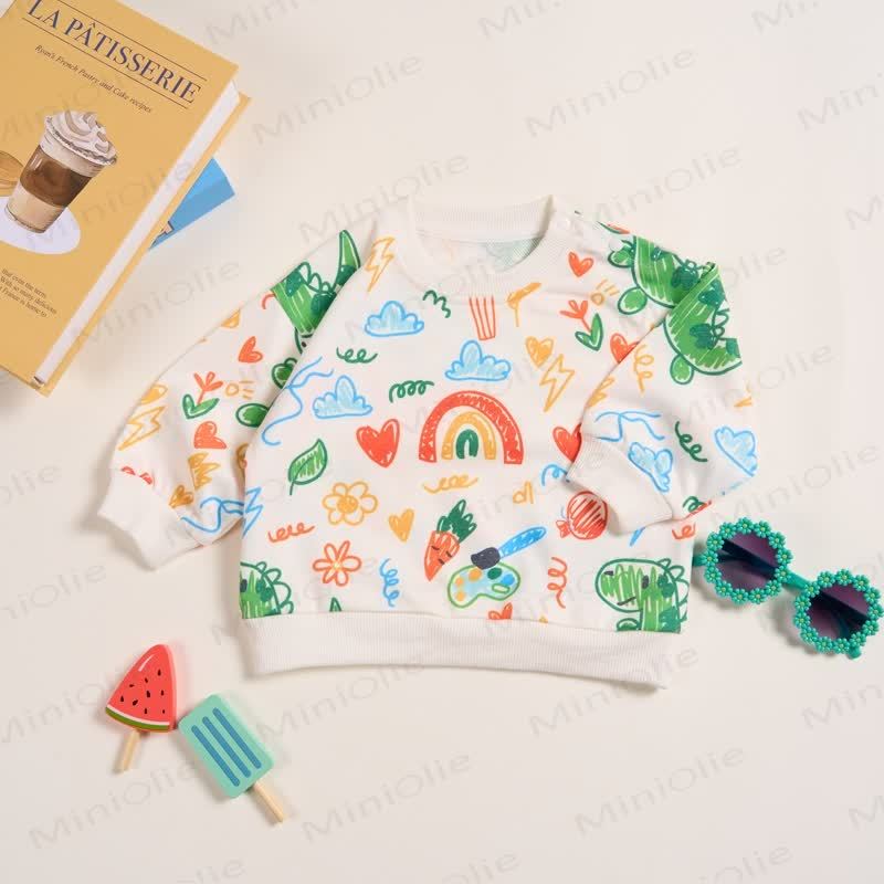 Baby Toddler Childlike Drawing Sweatshirt - image 2