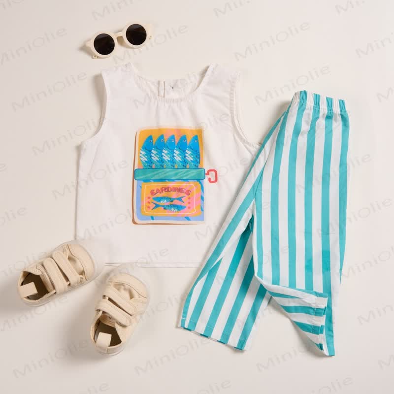Toddler Canned Sardines Sleeveless 2-piece Set - image 2