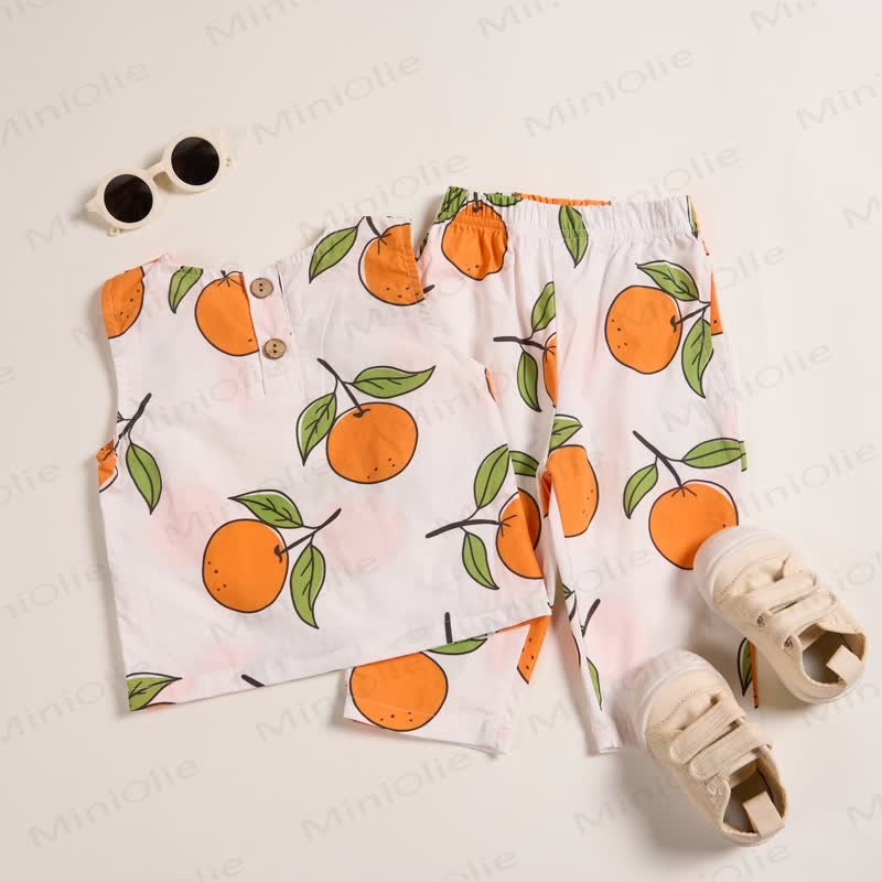 Baby Toddler Tangerine Sleeveless 2-piece Set - image 2
