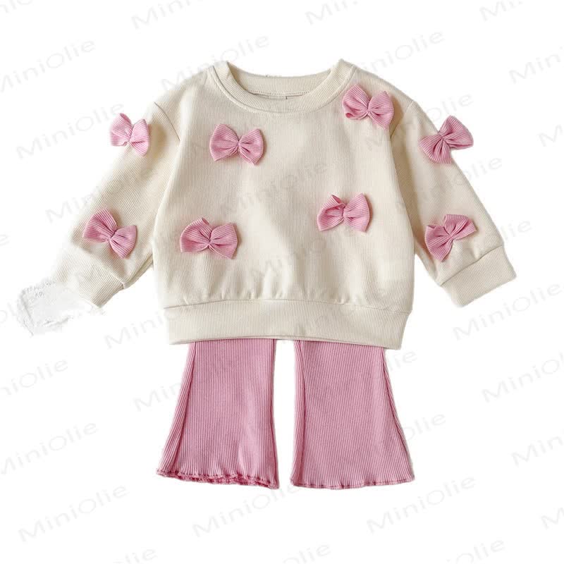 Baby 2-Piece Bow Sweatshirt and Pants Set - image 11