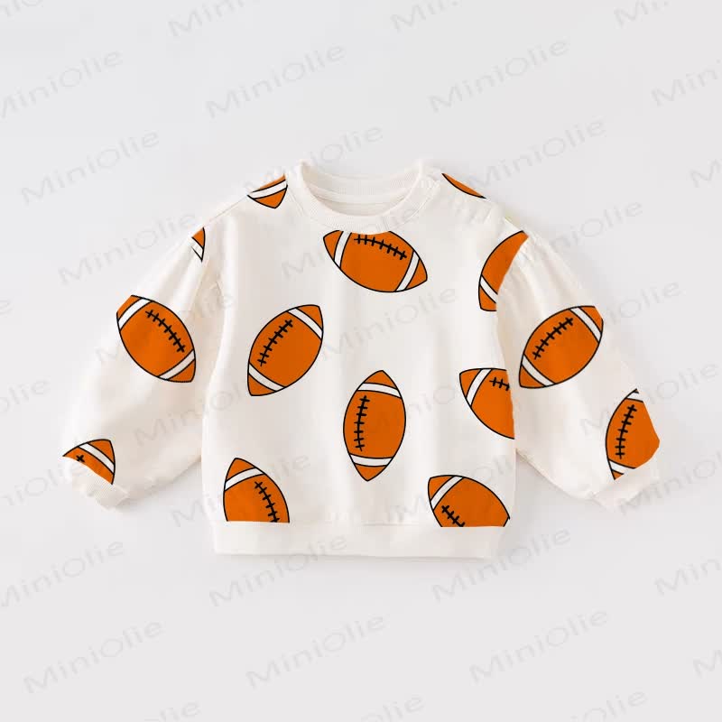 Baby Toddler Rugby Football Sweatshirt - White - 3-5T - image 1