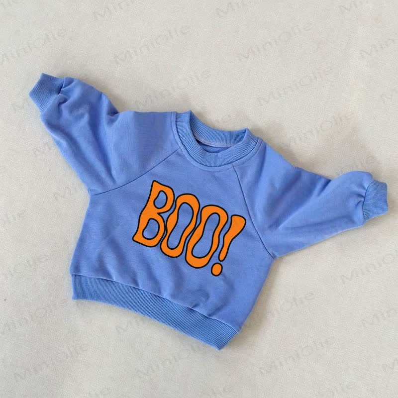 BOO! Baby Toddler Blue Sweatshirt - Blue - 3-5T - image 1