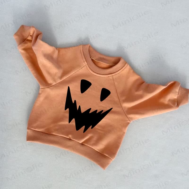 Baby Toddler Halloween Pumpkin Grimace Orange Sweatshirt - Orange - 3-5T - image 1