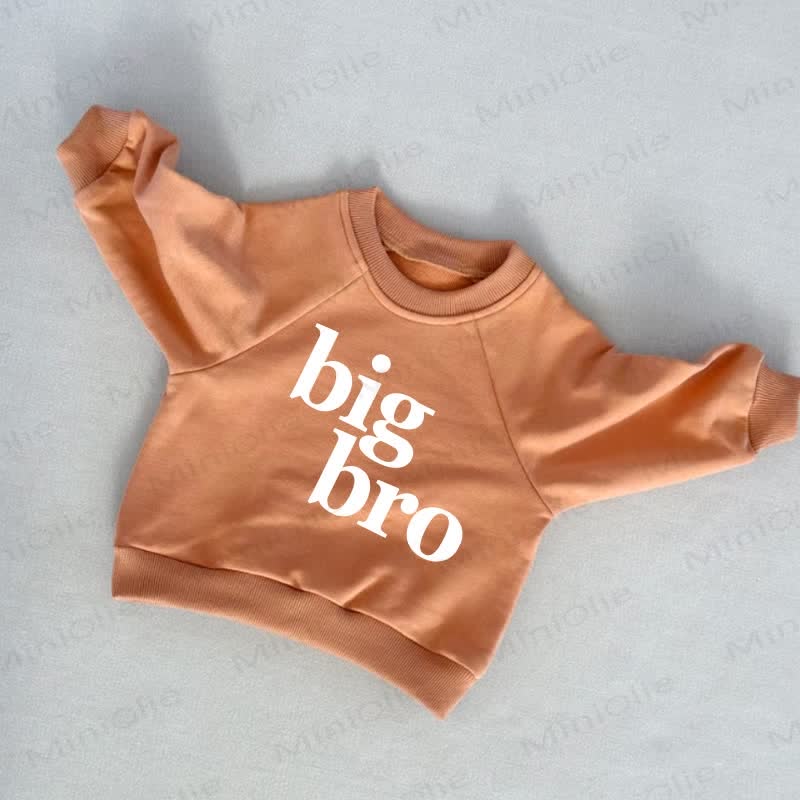BIG BRO Baby Toddler Orange Sweatshirt - Orange - 3-5T - image 1
