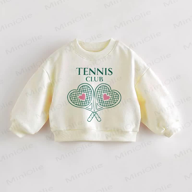 TENNIS CLUB Baby Toddler Sweatshirt - Cream - 3-5T - image 1