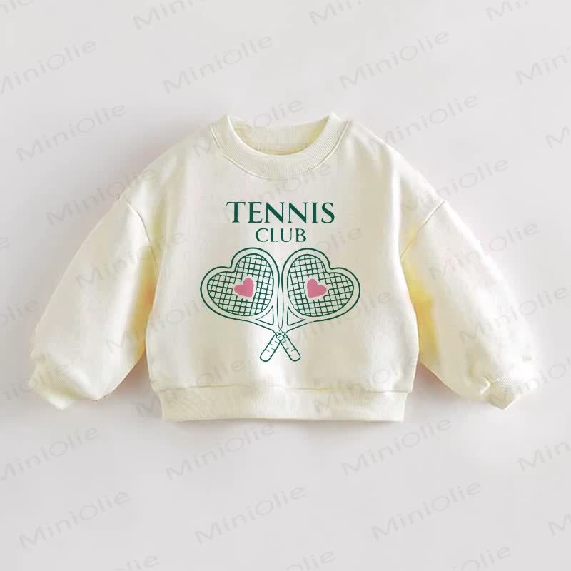 TENNIS CLUB Baby Toddler Sweatshirt - Cream - 3-5T - image 1
