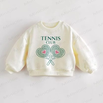 TENNIS CLUB Baby Toddler Sweatshirt - Cream - 3-5T - image 1