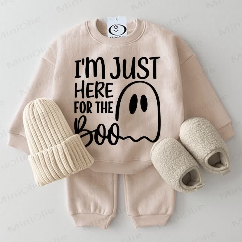 I'M JUST HERE FOR THE BOO Baby Ghost 2-piece Beige Set - Beige - 2-3T - image 1