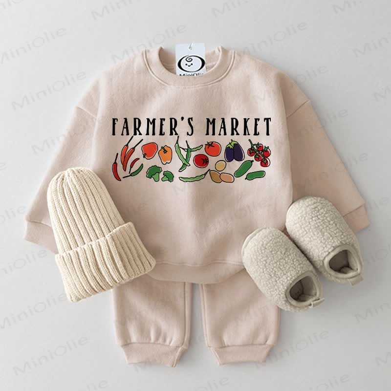FARMER'S MARKET Baby Vegetable 2-piece Beige Set - Beige - 2-3T - image 1