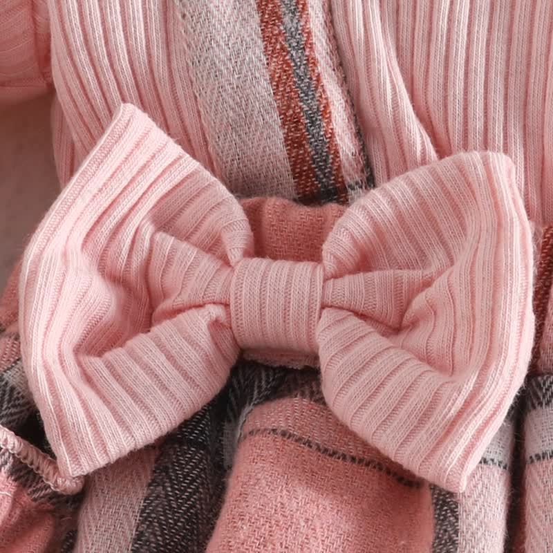 Baby Plaid Bow Bodysuit with Headband - image 12