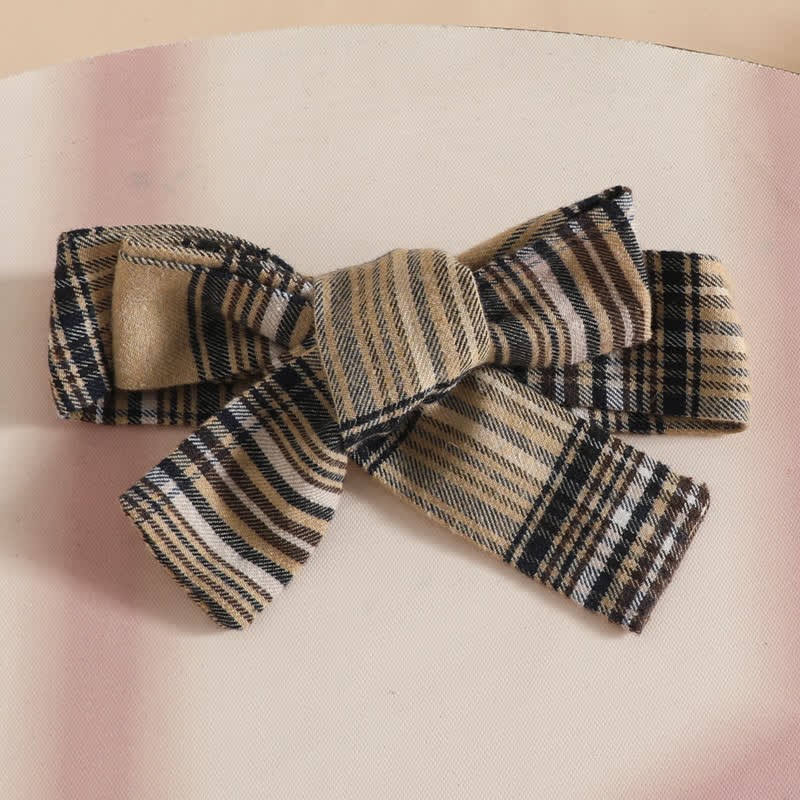 Baby Plaid Bow Bodysuit with Headband - image 7