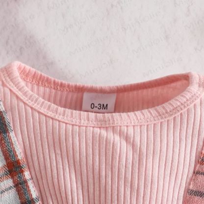 Baby Plaid Bow Bodysuit with Headband - image 11