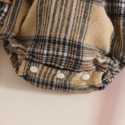 Baby Plaid Bow Bodysuit with Headband - image 6