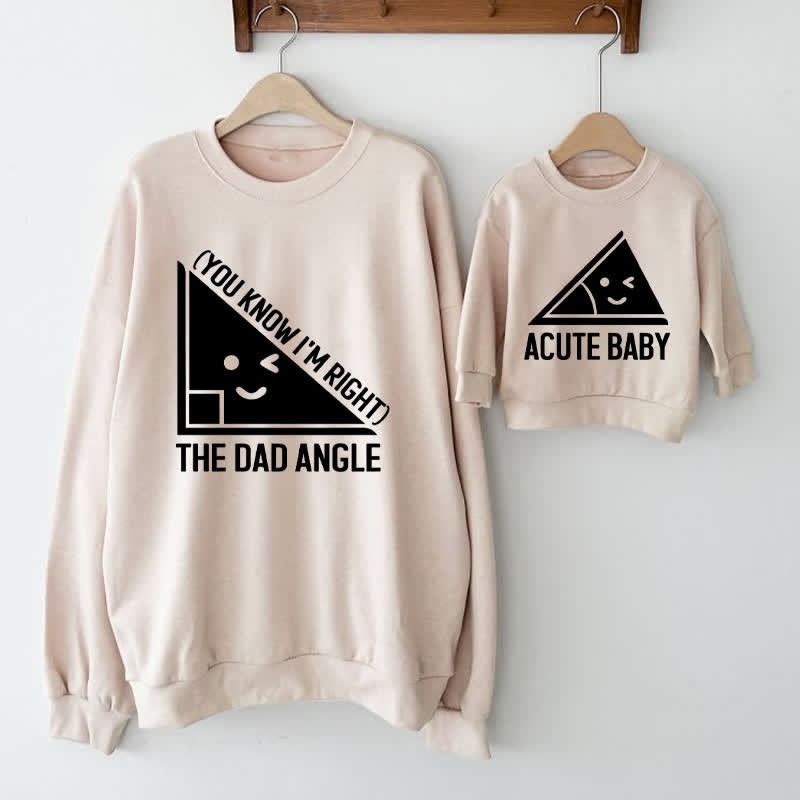 Daddy and Me Triangle Sweatshirt - Beige - Adult Sweatshirt: XL - image 1