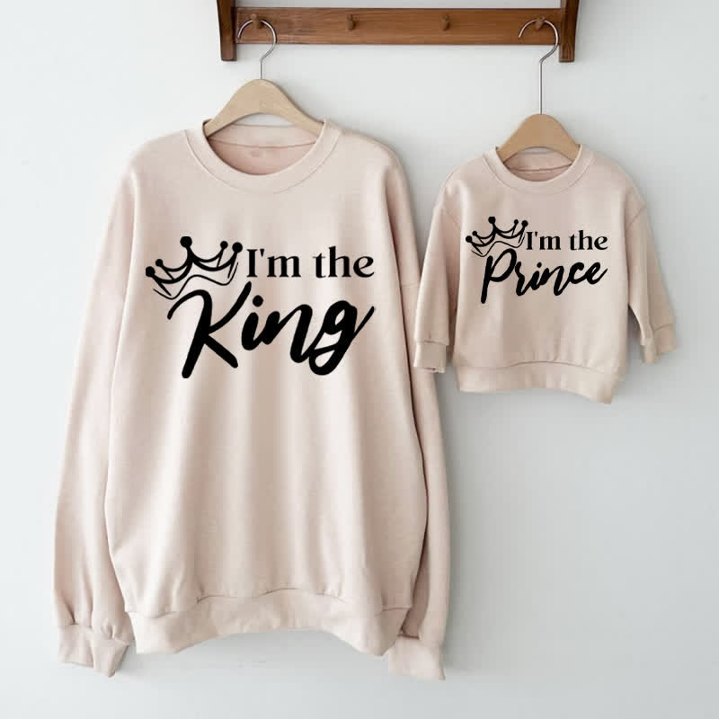 I'M THE KING\PRINCE Beige Family Sweatshirt - Beige - Adult Sweatshirt: XL - image 1