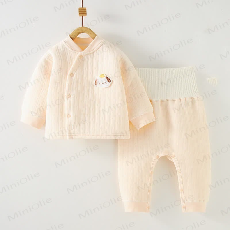 Baby Bear Top and Pants 2pcs Pajamas Set - Pink - 18-24M - image 3