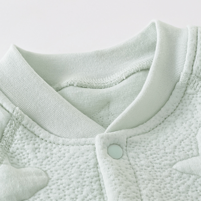 Baby Moon Star Solid Color Quilted Romper - image 5