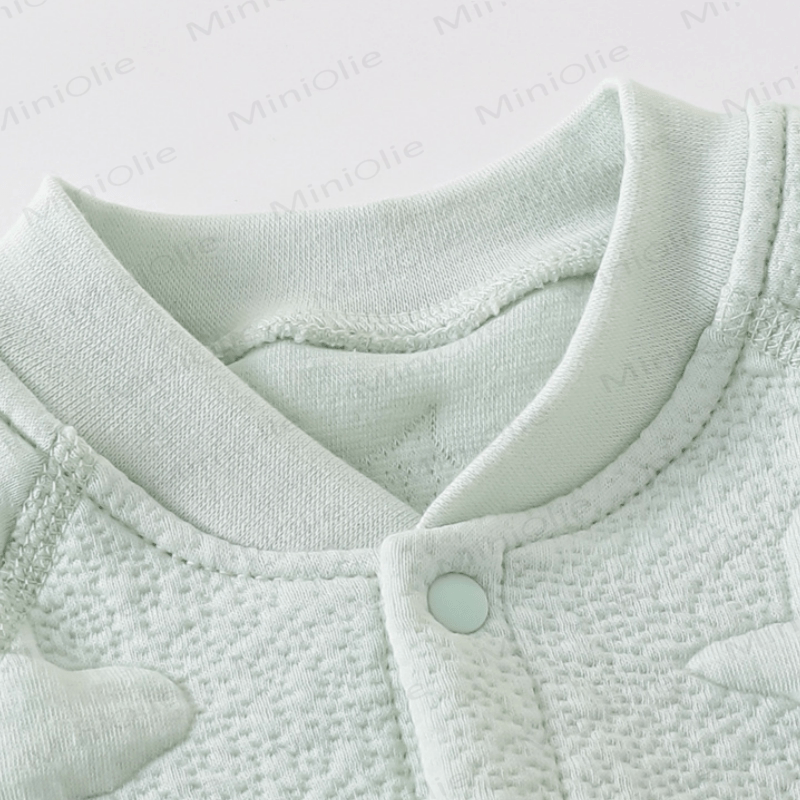 Baby Moon Star Solid Color Quilted Romper - image 5