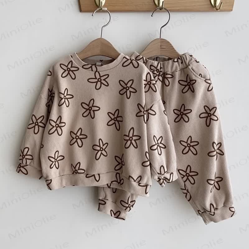 Baby Toddler Flower/Checkerboard 2-piece Set - Flower - 5-7T - image 1