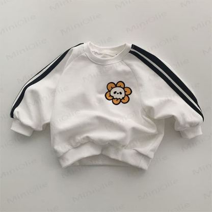 Baby Flower Skull White Sweatshirt - White - 2-3T - image 1