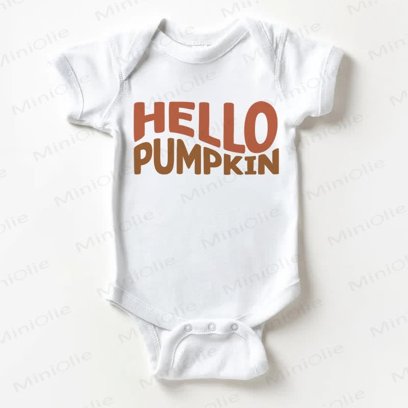 HELLO PUMPKIN Baby White Bodysuit - White - 18-24M - image 1