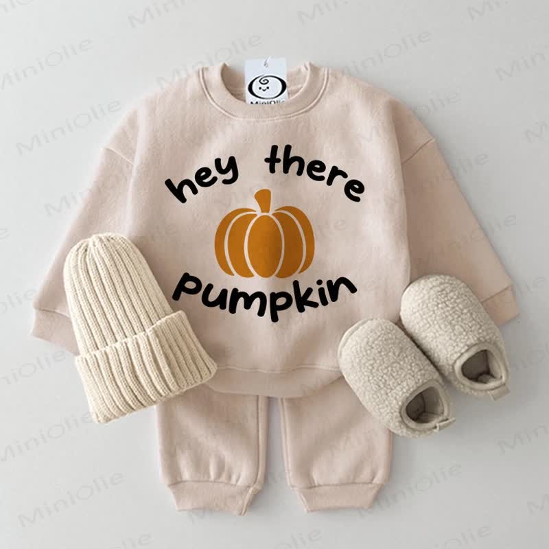 HEY THERE PUMPKIN Baby 2-piece Beige Set - Beige - 2-3T - image 1
