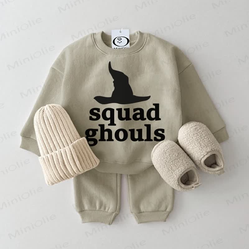 SQUAD GHOULS Baby Grey Green Sweatsuit 2-piece Set - Grey Green - 2-3T - image 1