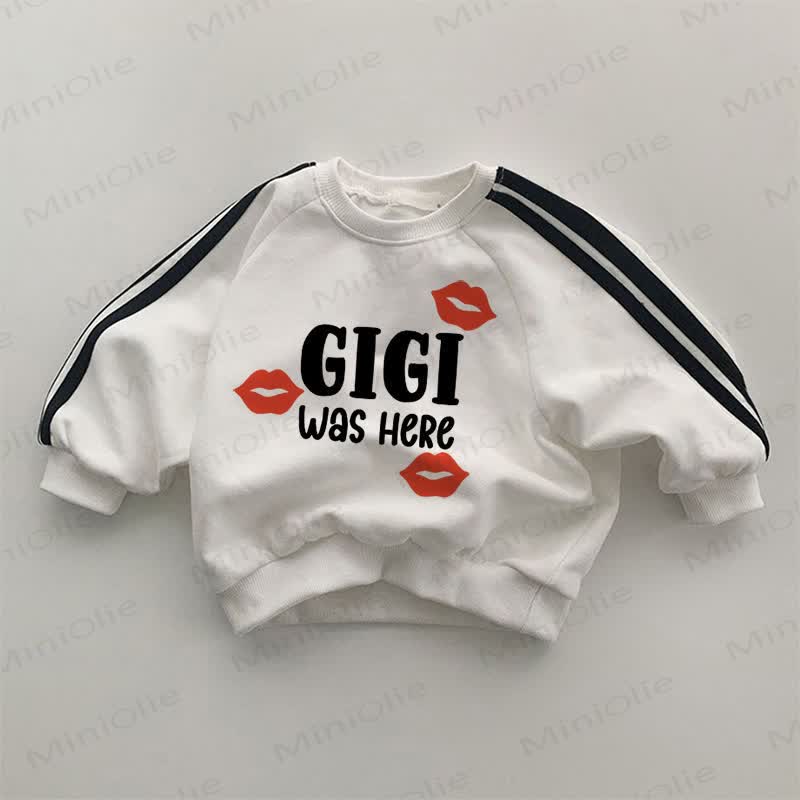 GIGI WAS HERE Baby Lips White Sweatshirt - White - 2-3T - image 1