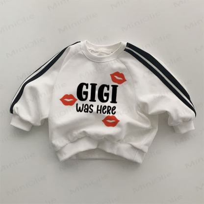 GIGI WAS HERE Baby Lips White Sweatshirt - White - 2-3T - image 1