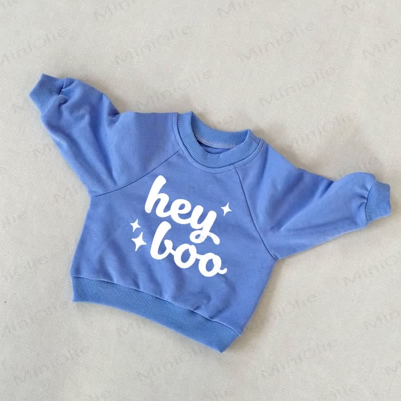 HEY BOO Baby Toddler Blue Sweatshirt - Blue - 3-5T - image 1