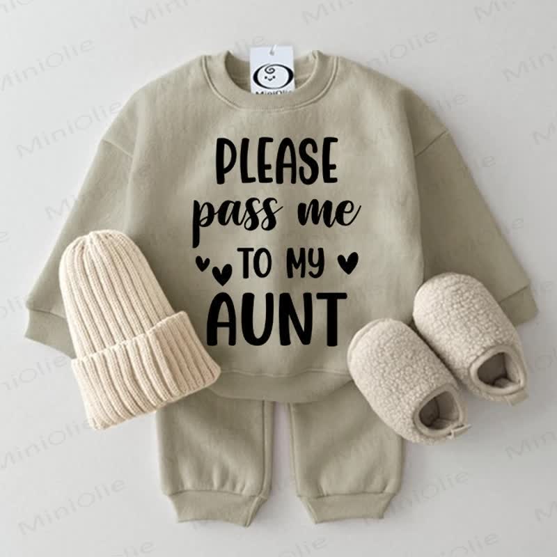 PLEASE PASS ME TO MY AUNT Baby 2-piece Set - Grey Green - 2-3T - image 1