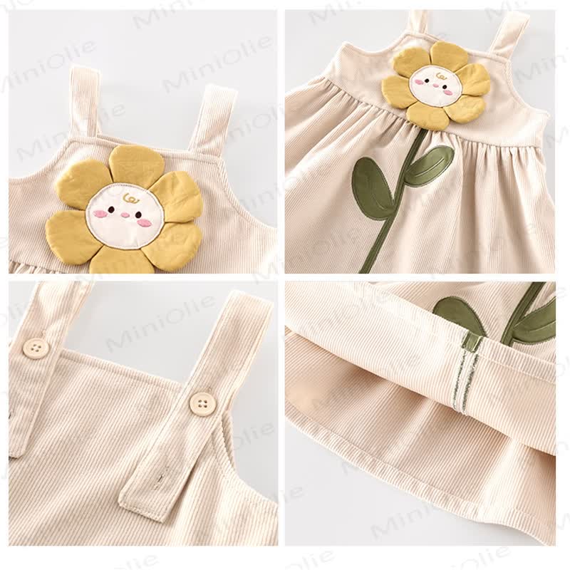 Baby Toddler Flower Cartoon Strap Dress - image 9