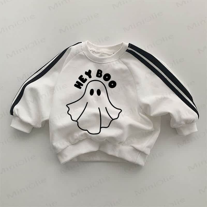 HEY BOO Baby Ghost White Sweatshirt - White - 2-3T - image 1