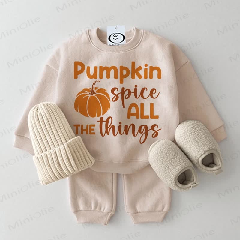 PUMPKIN SPICE ALL THE THINGS Baby 2-piece Set - Beige - 2-3T - image 1