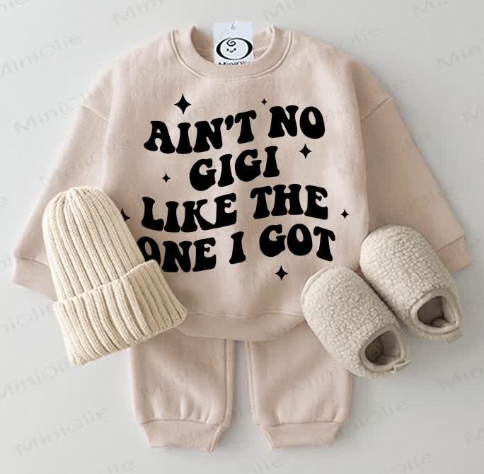 AIN'T NO GIGI LIKE THE ONE I GOT Baby Slogan 2-piece Set - Beige - 2-3T - image 1
