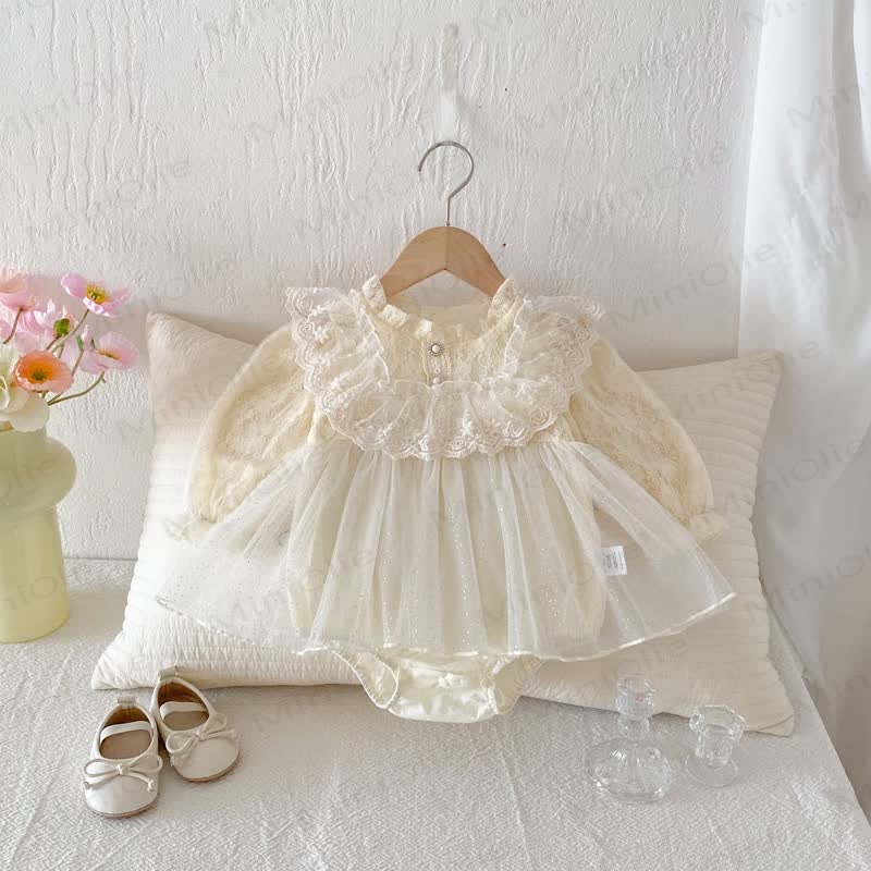 Baby Lace Mesh Skirted Bodysuit - image 2