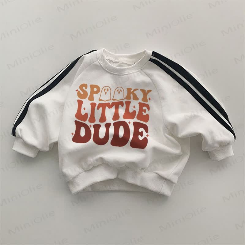 SPOOKY LITTLE DUDE Baby White Sweatshirt - White - 2-3T - image 1