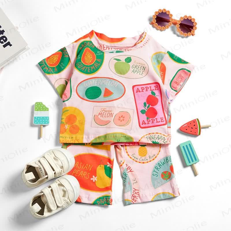 Baby Toddler Girl Fruit Labels 2-piece Set - image 2